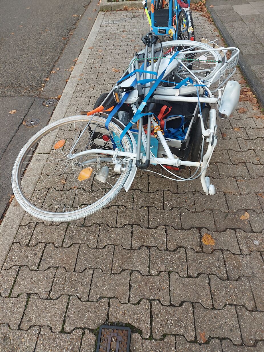 Geisterrad beim Transport Geisterrad beim Transport