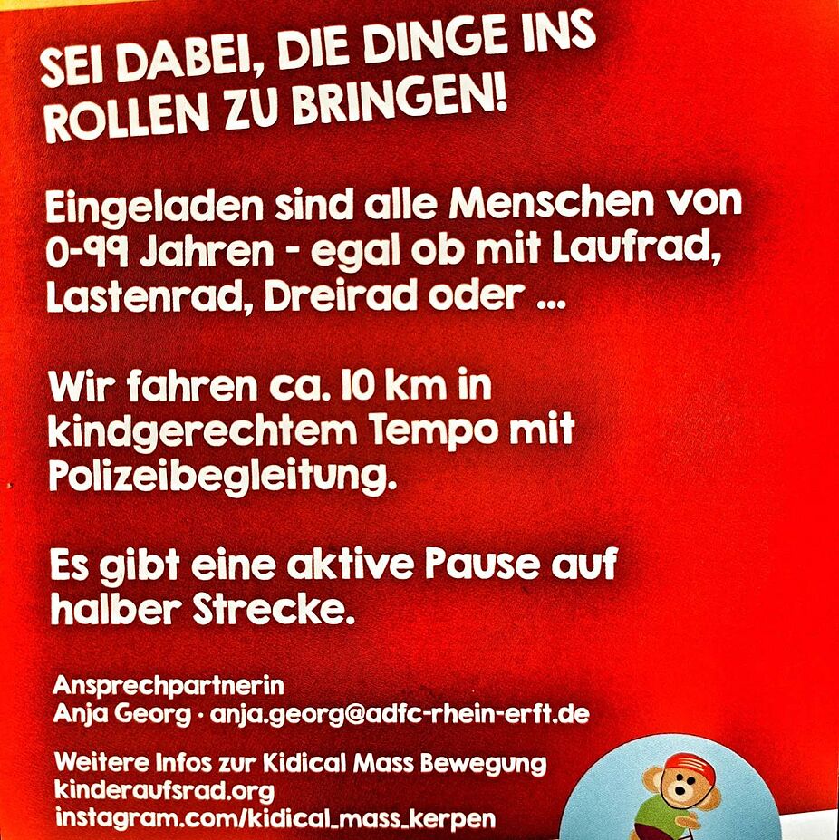 Kidical Mass Kerpen Rückseite Kidical Mass Kerpen Rückseite