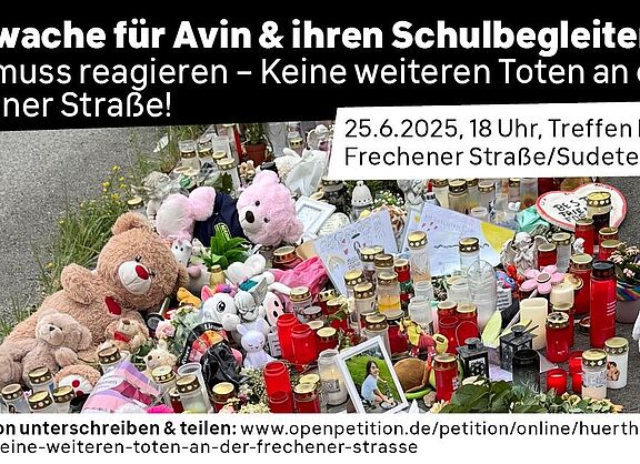 Aufruf zur Mahnwache Hürth am 25.06.2025