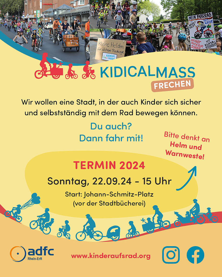 Flyer der Kidical Mass Frechen September 2024 Flyer der Kidical Mass Frechen September 2024