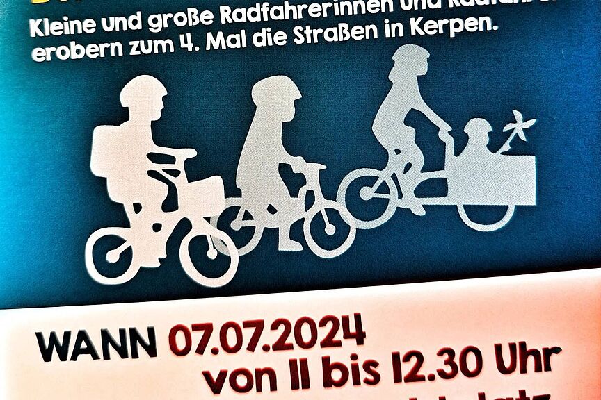 Kidical Mass Kerpen Vorderseite Kidical Mass Kerpen Vorderseite